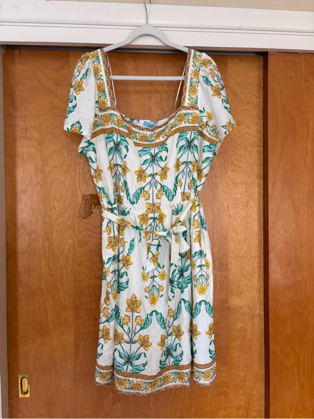 Draper James Reserve Block Print Linen Dress XXL